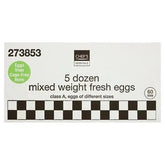 Chef's Essentials 5 Dozen Mixed Weight Fresh Eggs 2880g  Adomoo